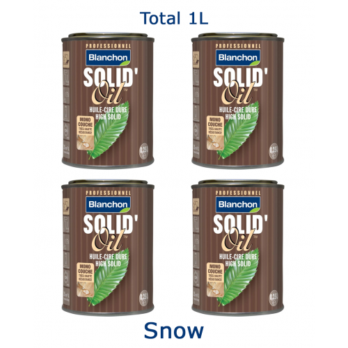 Blanchon SOLID'OIL 1 ltr (four 0.25 ltr sample cans) SNOW 03102816 (BL)